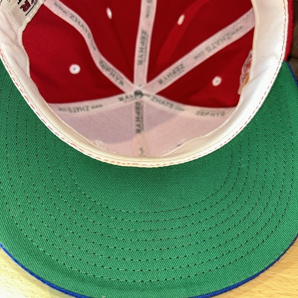 Kansas Jayhawks Zephyr Red Blue Adjustable Wool Blend Hat - Picture 8 of 10